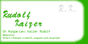rudolf kaizer business card